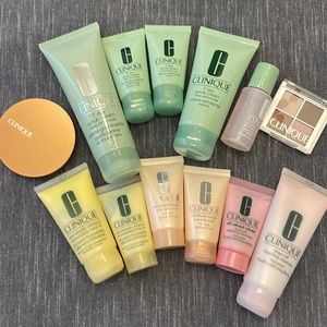 Clinique never used. Trial size and full size.
